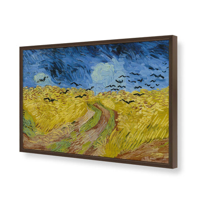 [Color:Brown], Picture of art in a Brown frame of the corner