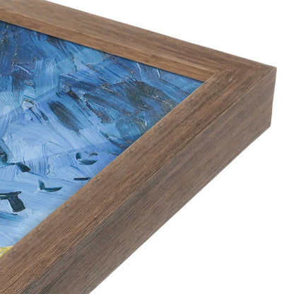 [Color:Walnut], Picture of art in a Walnut frame at an angle