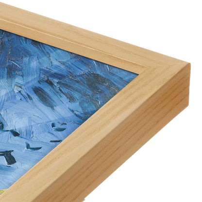 [Color:American Maple], Picture of art in a American Maple frame at an angle