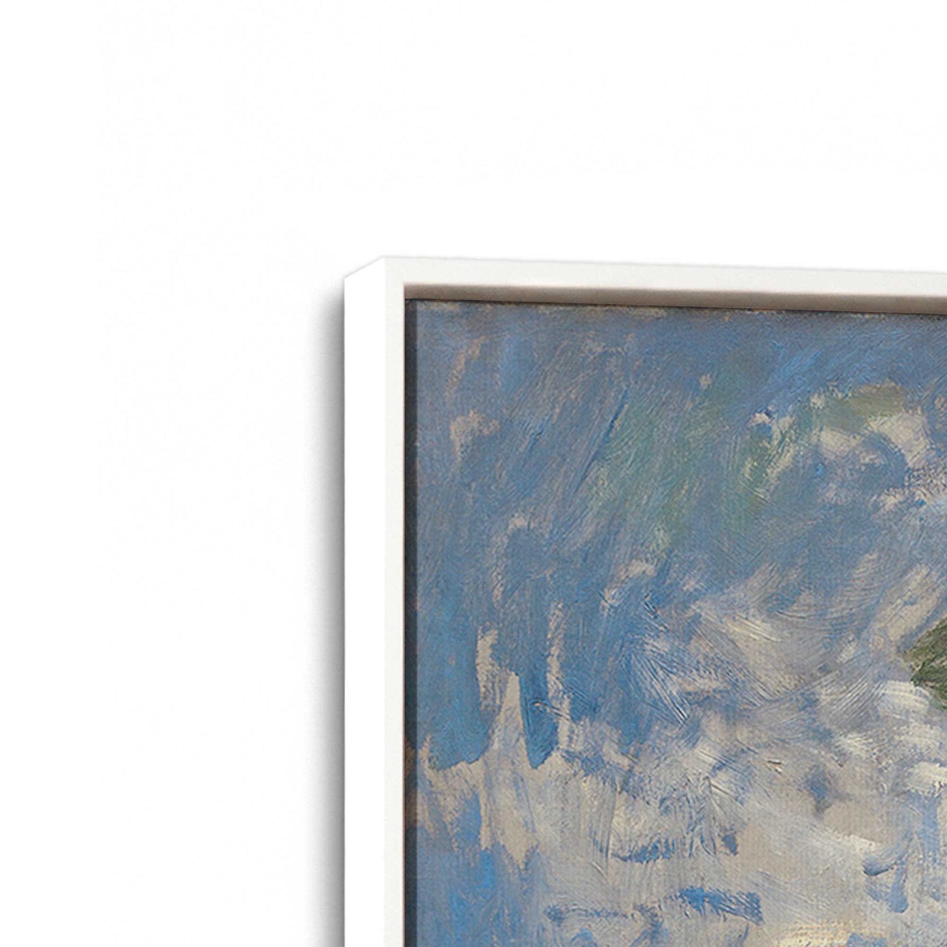 [Color:Opaque White], Picture of art in a White frame at an angle