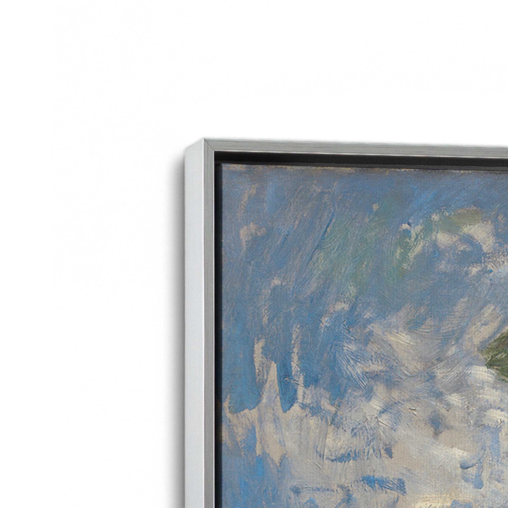 [Color:Polished Chrome], Picture of art in a Polished Chrome frame at an angle
