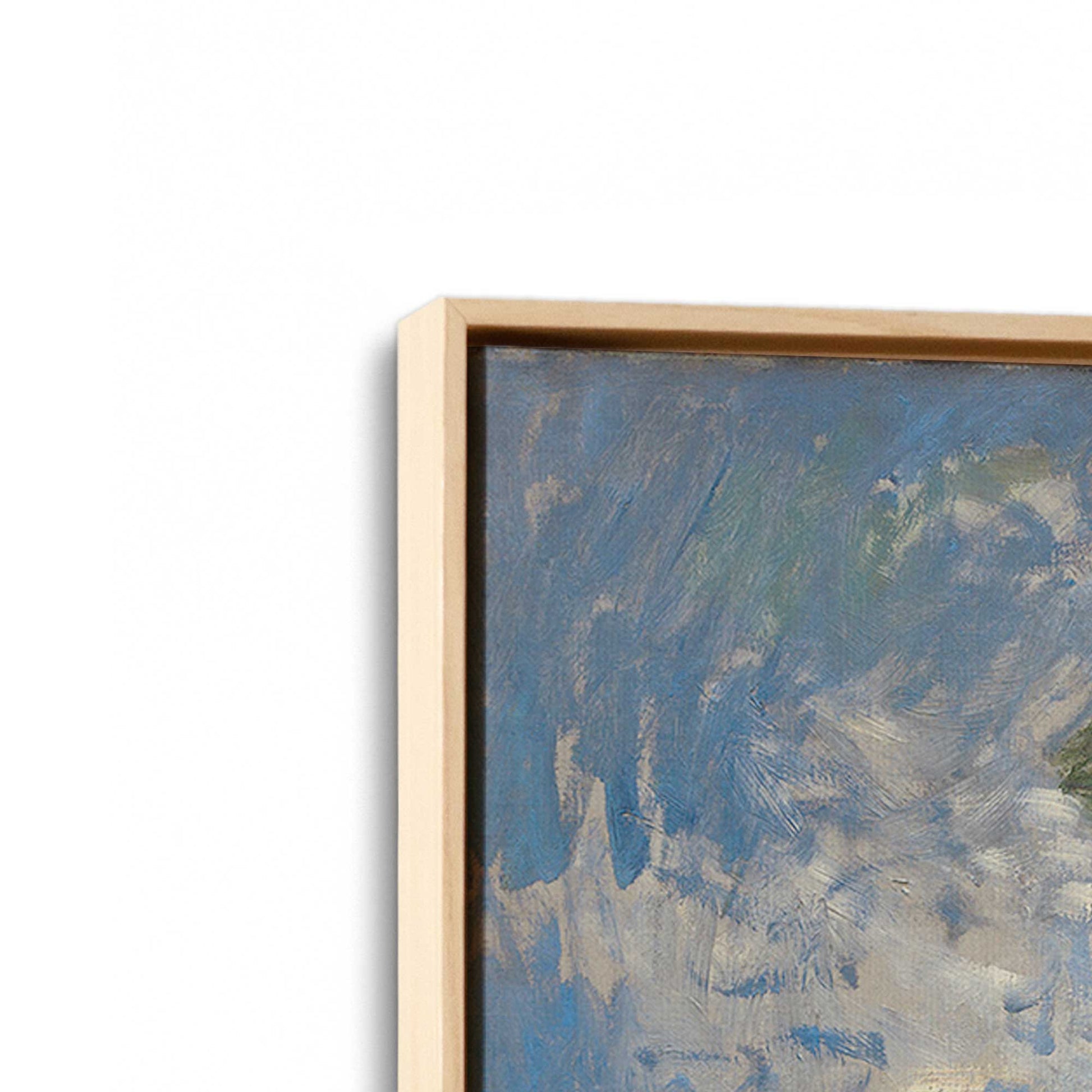 [Color:American Maple], Picture of art in a American Maple frame at an angle