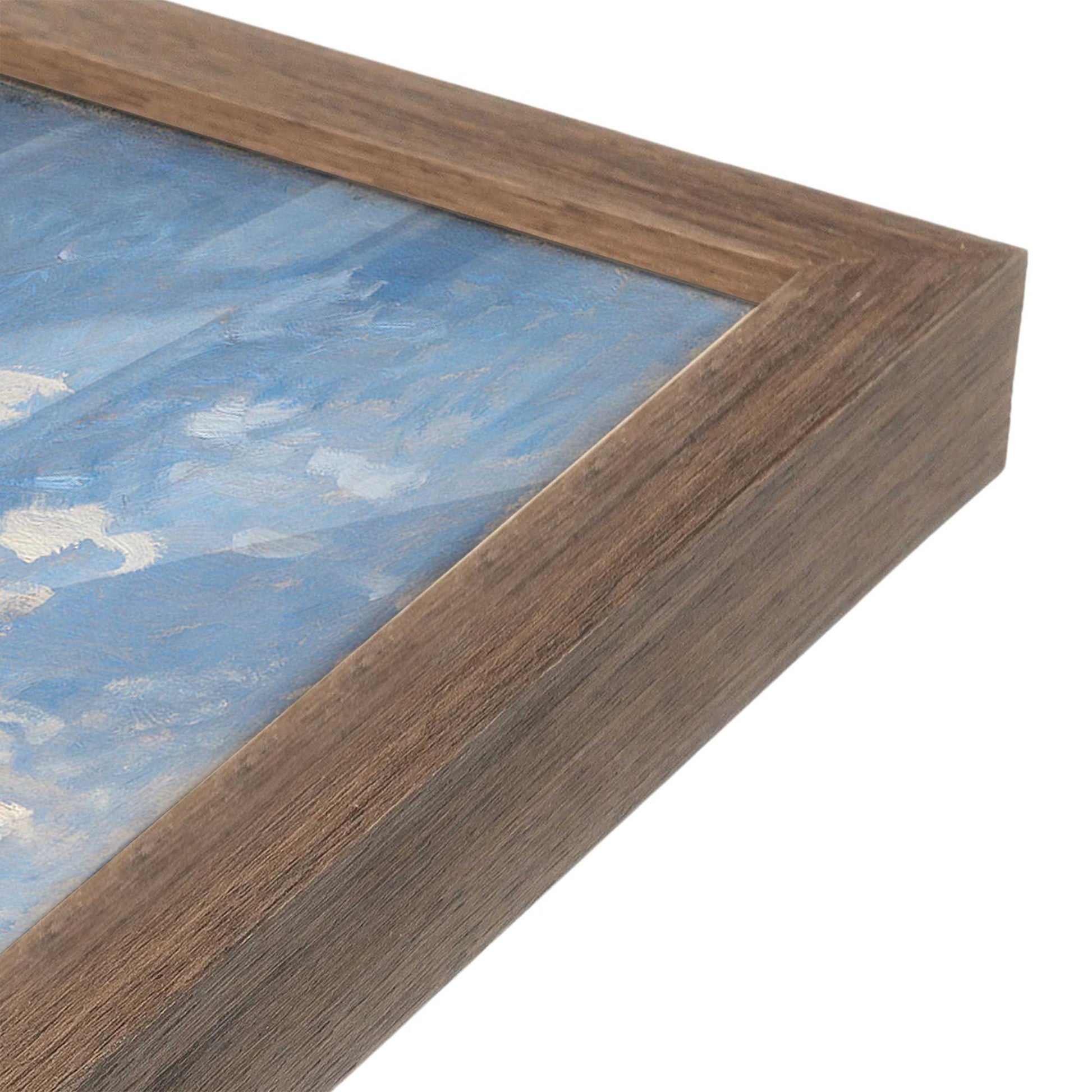 [Color:Walnut], Picture of art in a Walnut frame at an angle