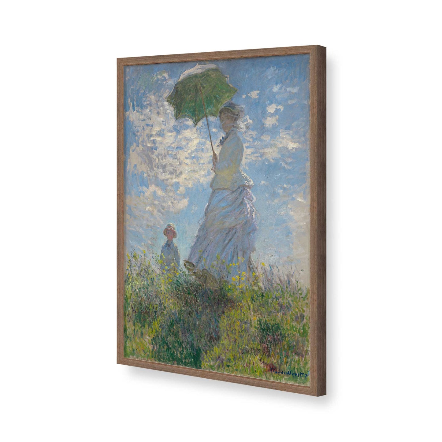 [Color:Walnut], Picture of art in a Walnut frame of the corner