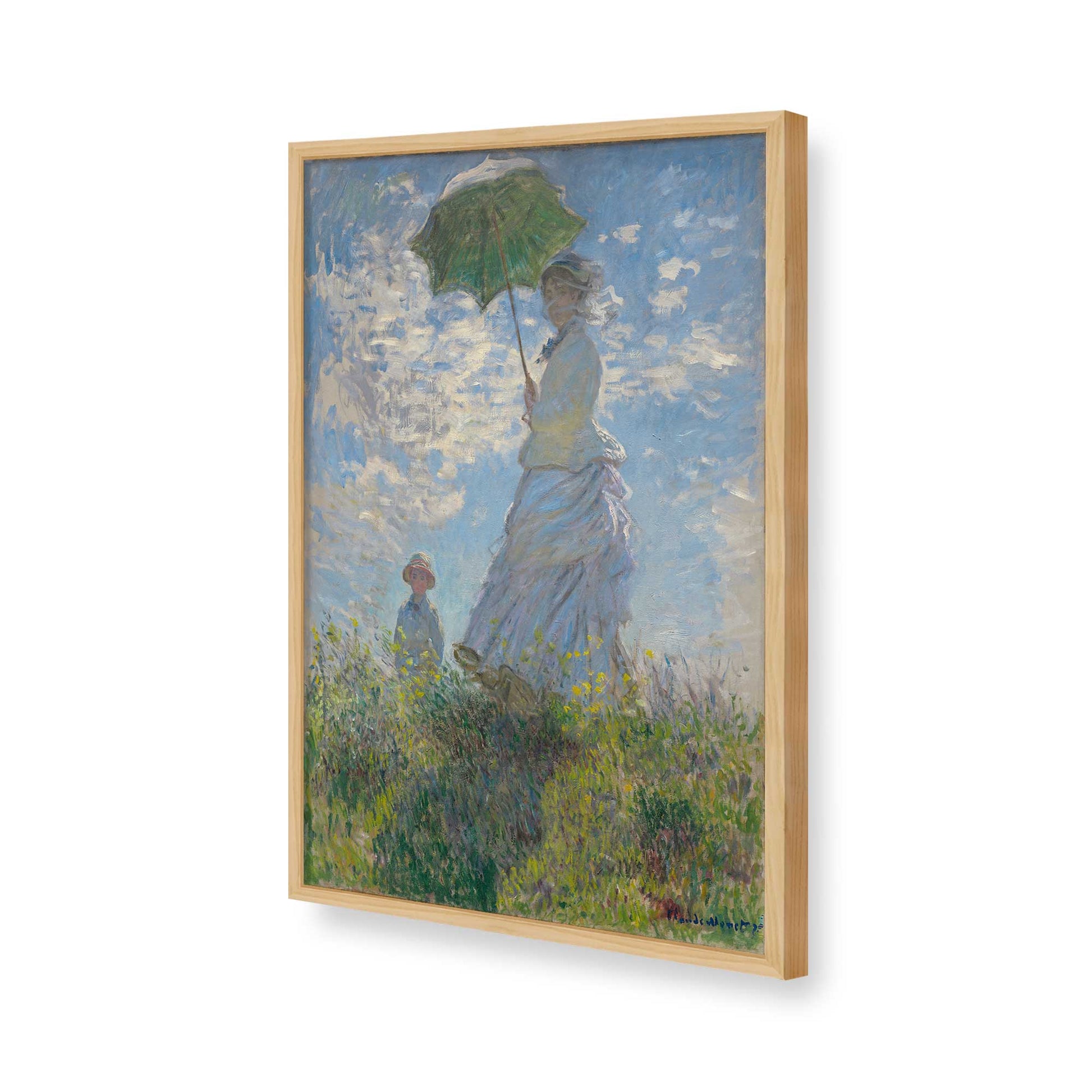 [Color:American Maple], Picture of art in a American Maple frame of the corner