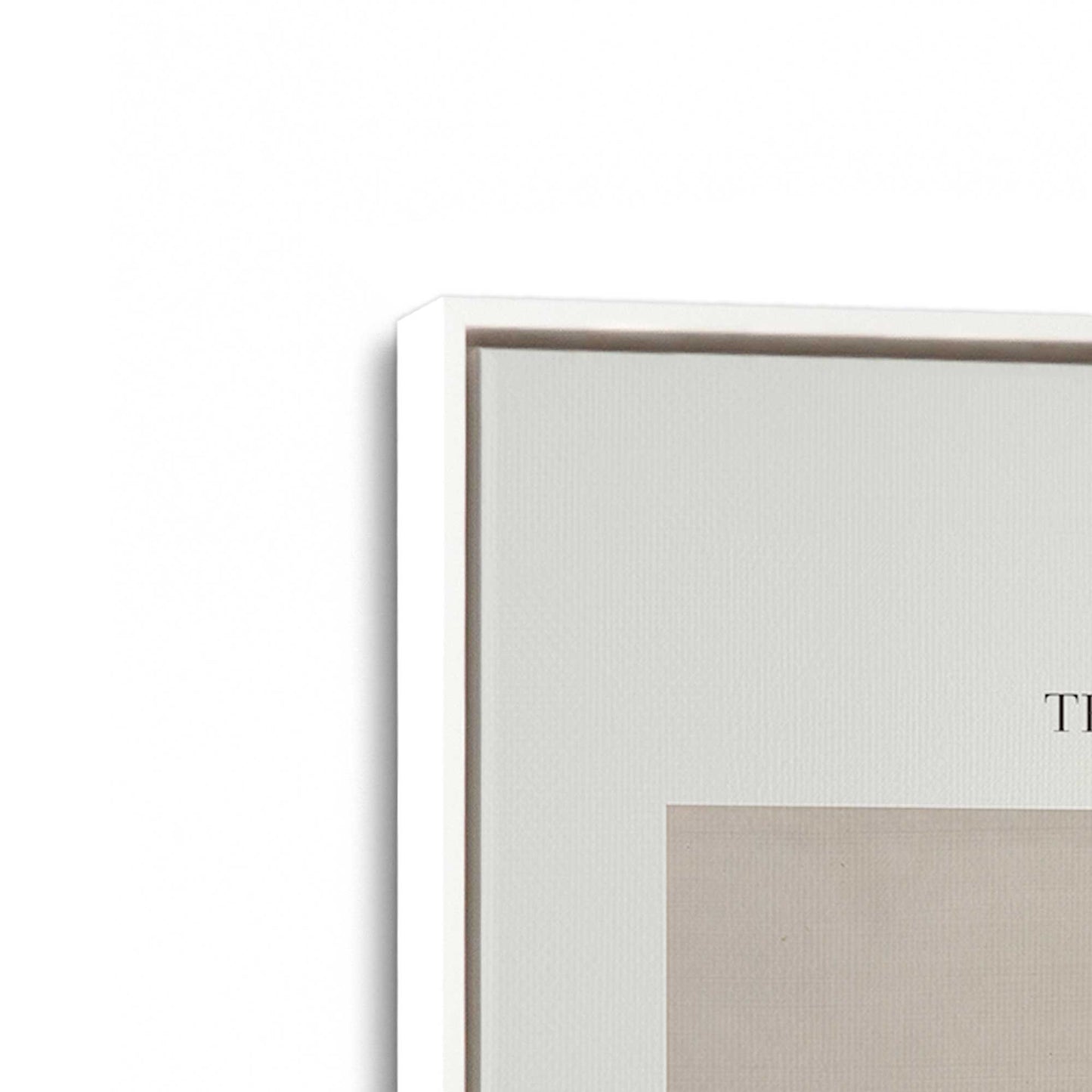 [Color:Opaque White], Picture of art in a White frame at an angle