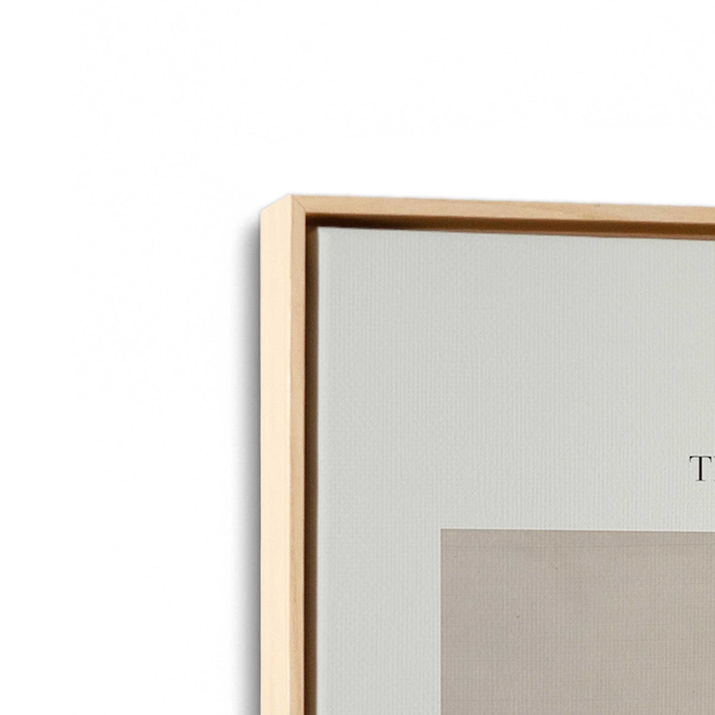 [Color:American Maple], Picture of art in a American Maple frame at an angle