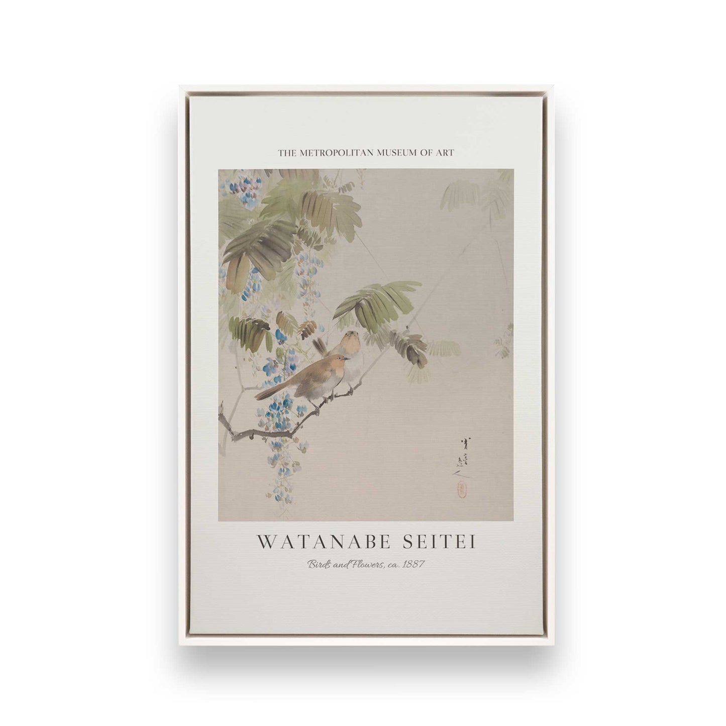 [Color:Opaque White], Picture of art in a White frame