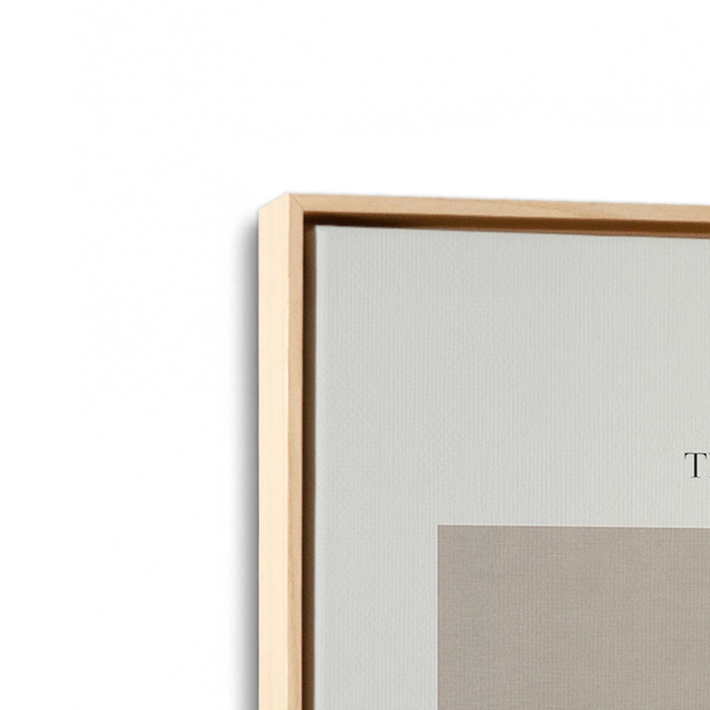 [Color:American Maple], Picture of art in a American Maple frame at an angle