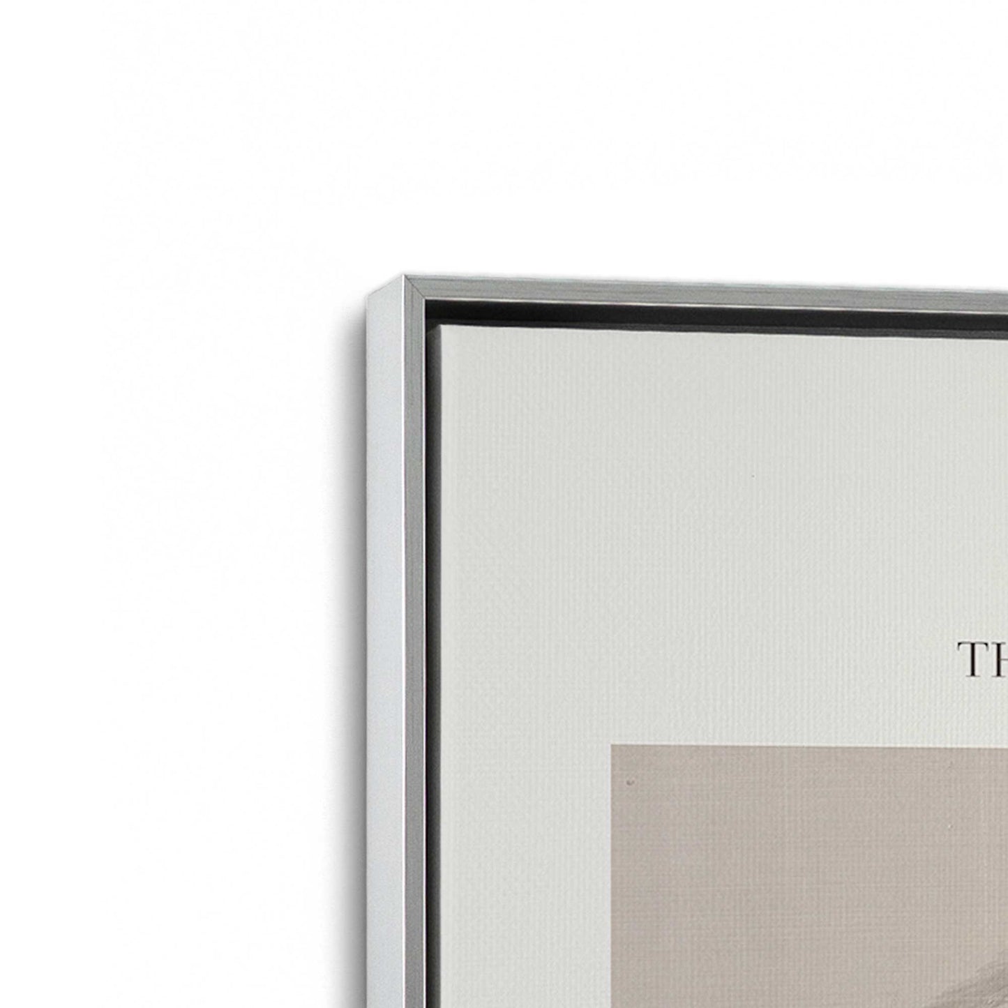 [Color:Polished Chrome], Picture of art in a Polished Chrome frame at an angle