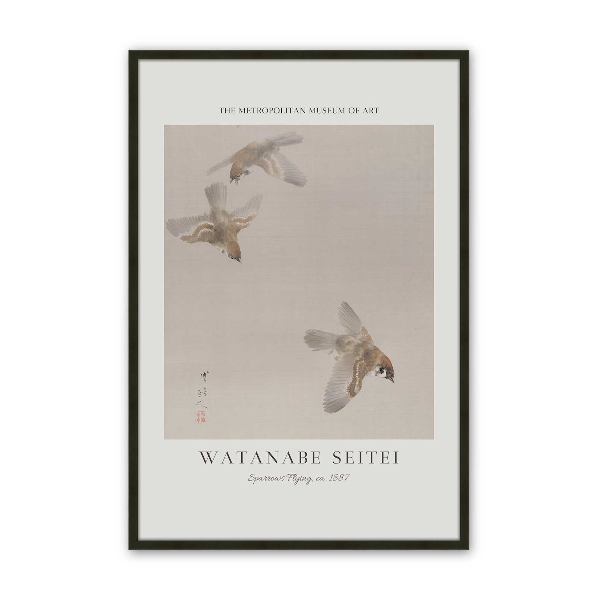 [Color:Satin Black], Picture of art in a Satin Black frame
