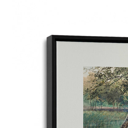 [Color:Satin Black], Picture of art in a Satin Black frame at an angle