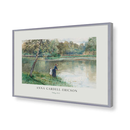 [Color:Polished Chrome], Picture of art in a Polished Chrome frame of the corner