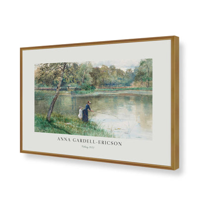 [Color:Polished Gold], Picture of art in a Polished Chrome frame of the corner