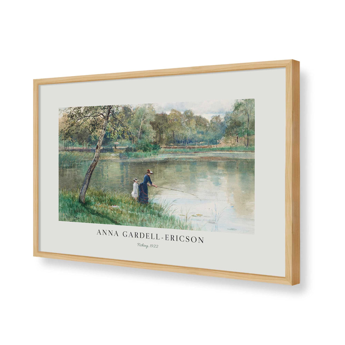 [Color:American Maple], Picture of art in a Polished Chrome frame of the corner