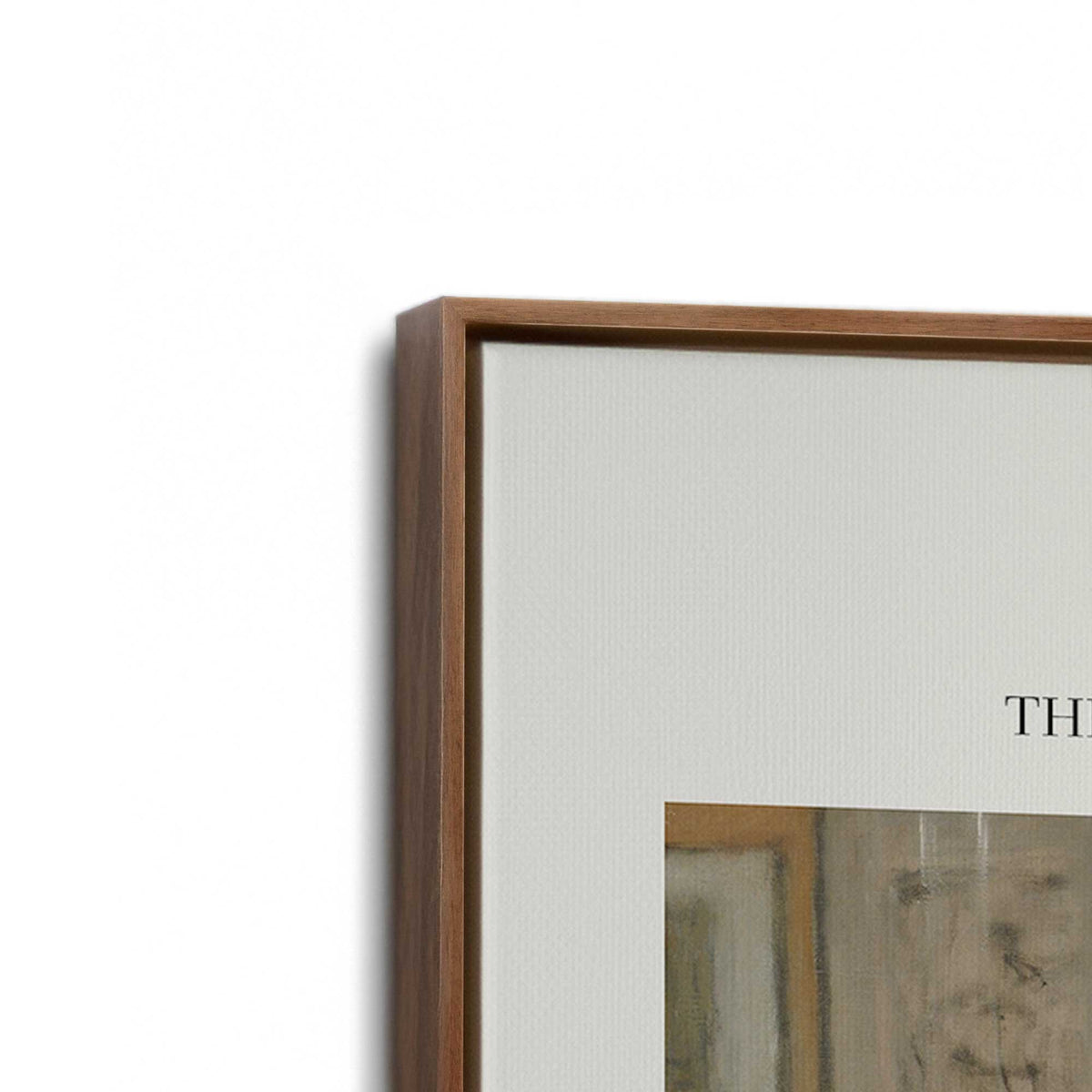 [Color:Walnut], Picture of art in a Walnut frame at an angle