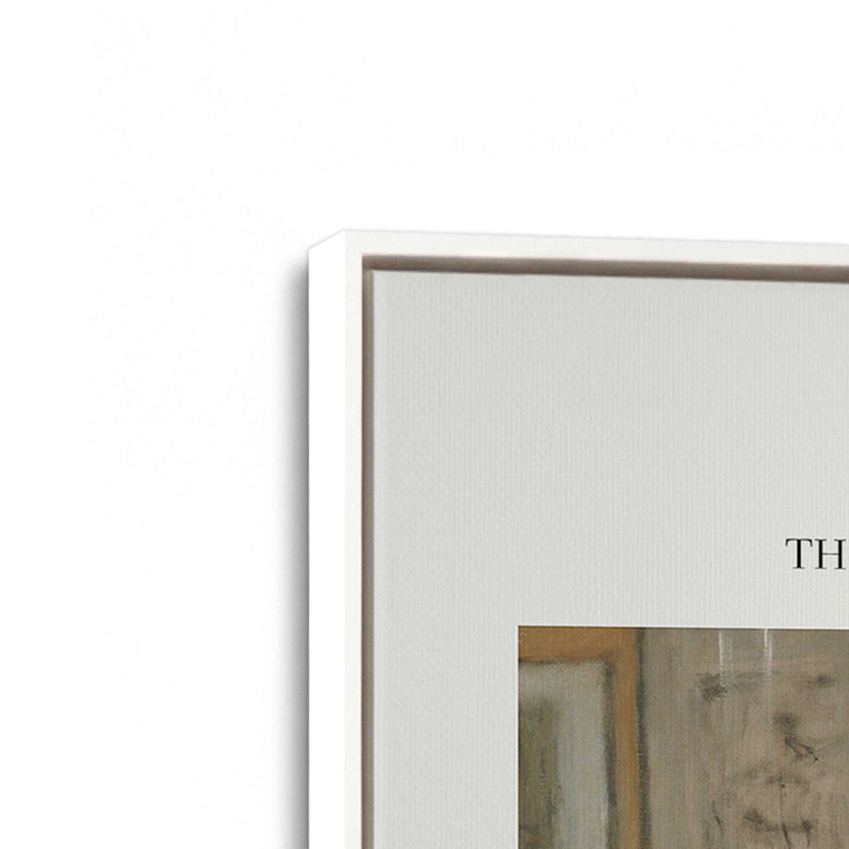 [Color:Opaque White], Picture of art in a White frame at an angle