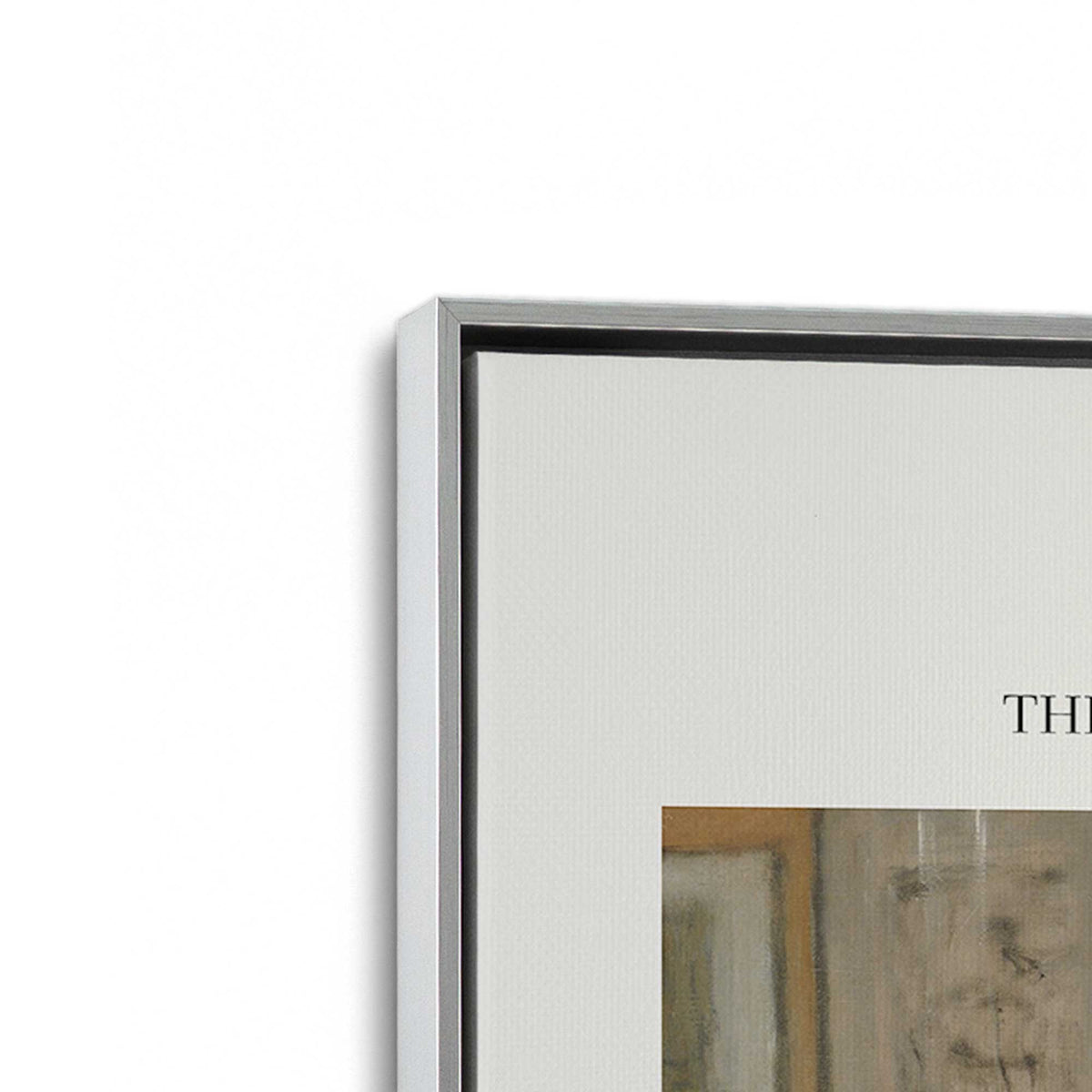 [Color:Polished Chrome], Picture of art in a Polished Chrome frame at an angle