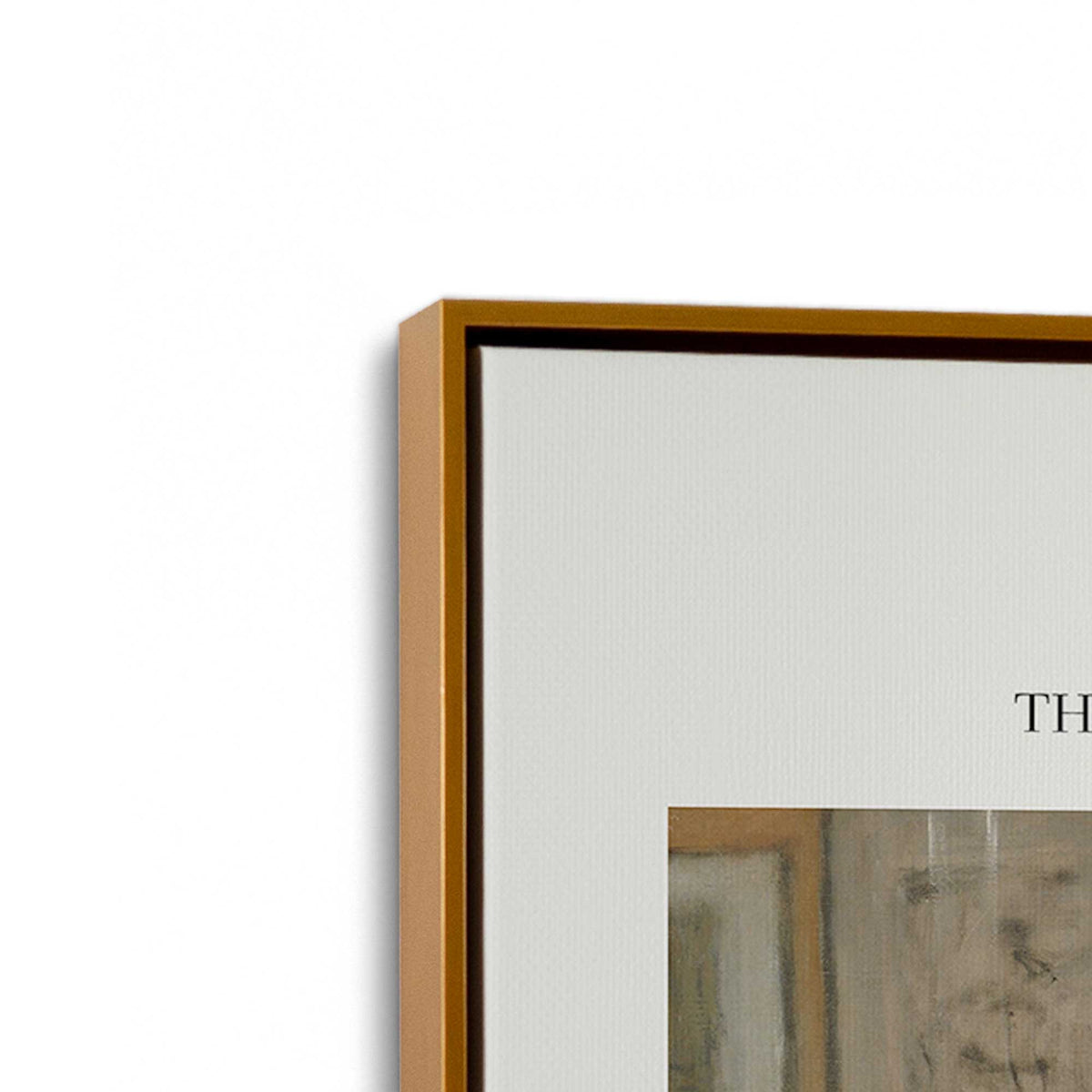 [Color:Polished Gold], Picture of art in a Polished Gold frame at an angle