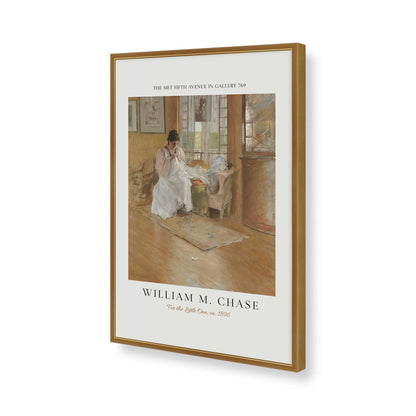 [Color:Polished Gold], Picture of art in a Polished Chrome frame of the corner