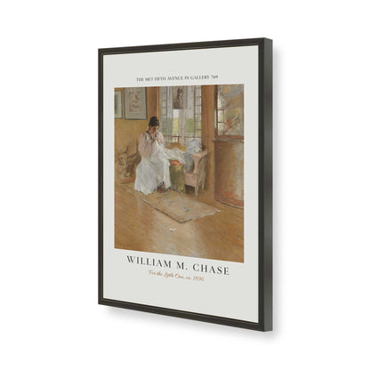 [Color:Satin Black], Picture of art in a Polished Chrome frame of the corner