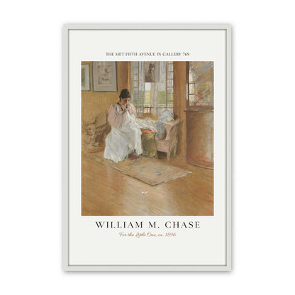 [Color:Opaque White], Picture of art in a Polished Chrome frame