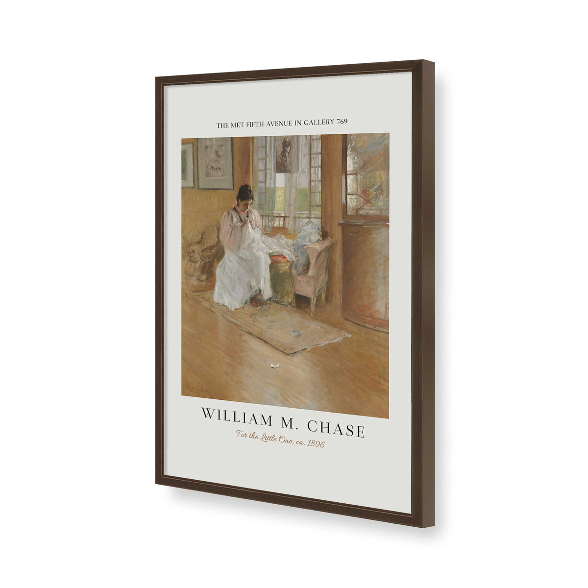 [Color:Belvinder Brown], Picture of art in a Polished Chrome frame of the corner