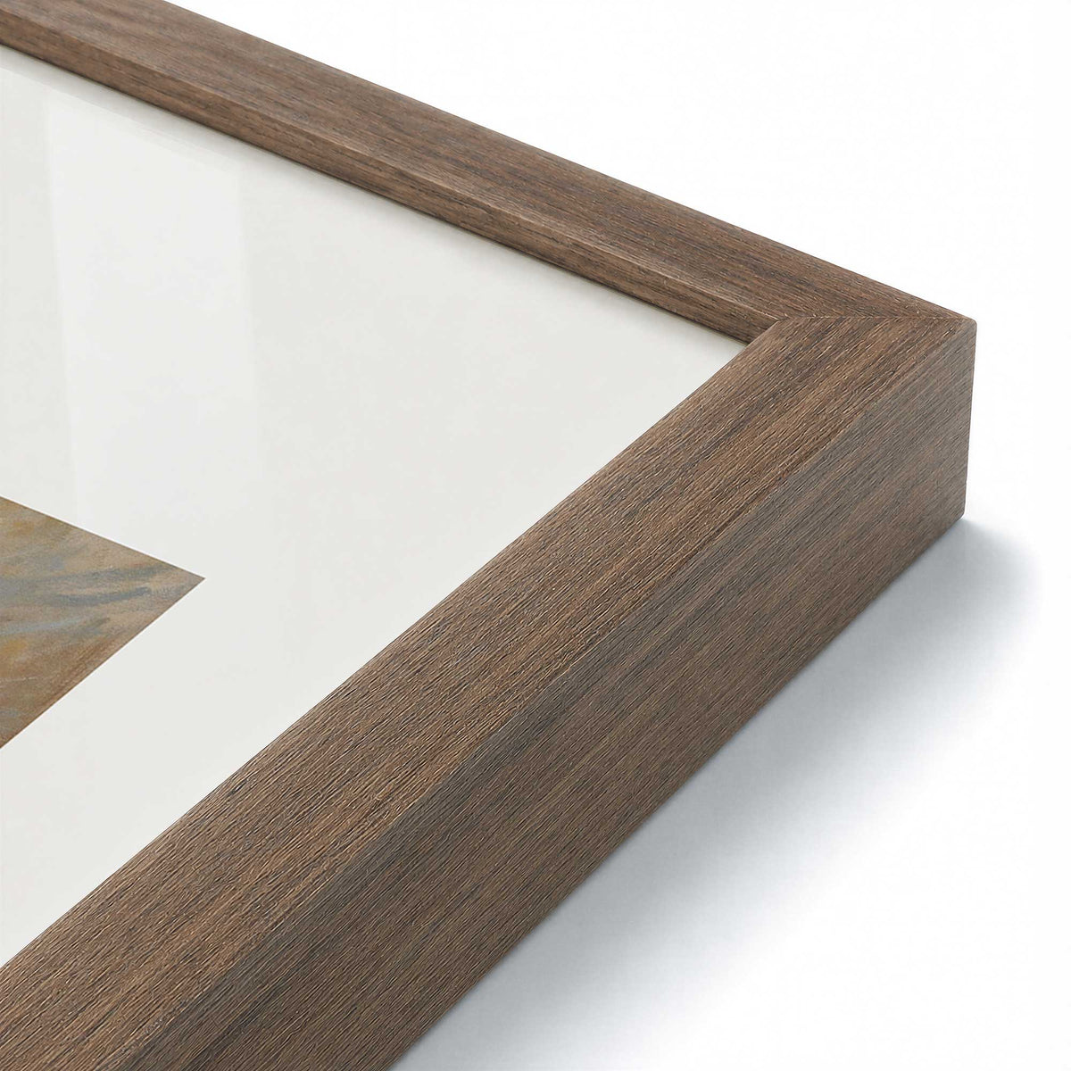 [Color:Walnut], Picture of art in a Polished Chrome frame at an angle
