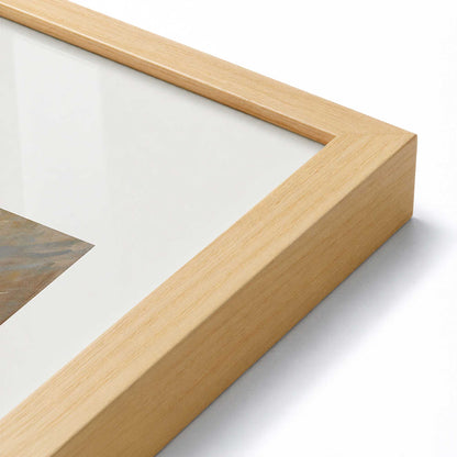 [Color:American Maple], Picture of art in a Polished Chrome frame at an angle
