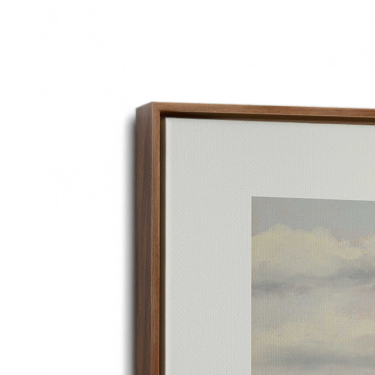 [Color:Walnut], Picture of art in a Walnut frame at an angle