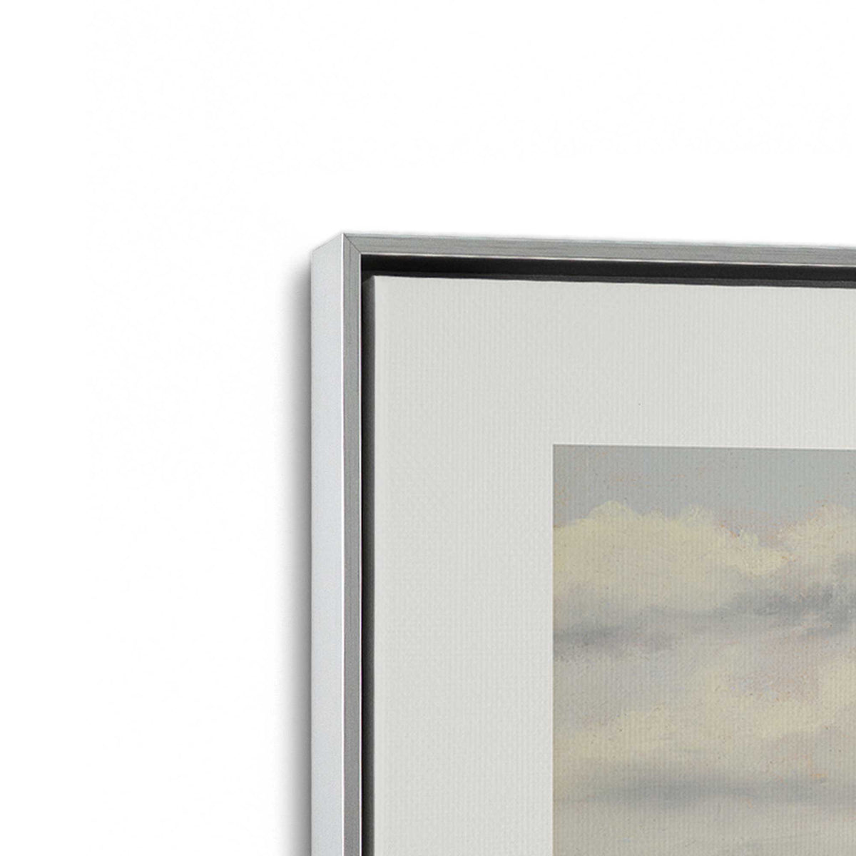 [Color:Polished Chrome], Picture of art in a Polished Chrome frame at an angle