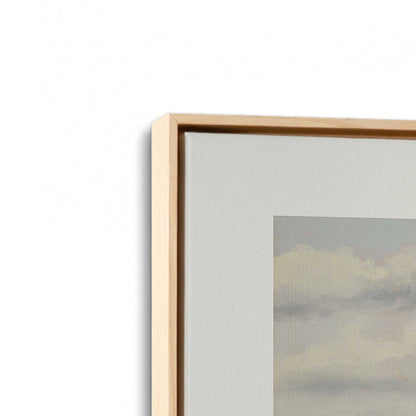 [Color:American Maple], Picture of art in a American Maple frame at an angle