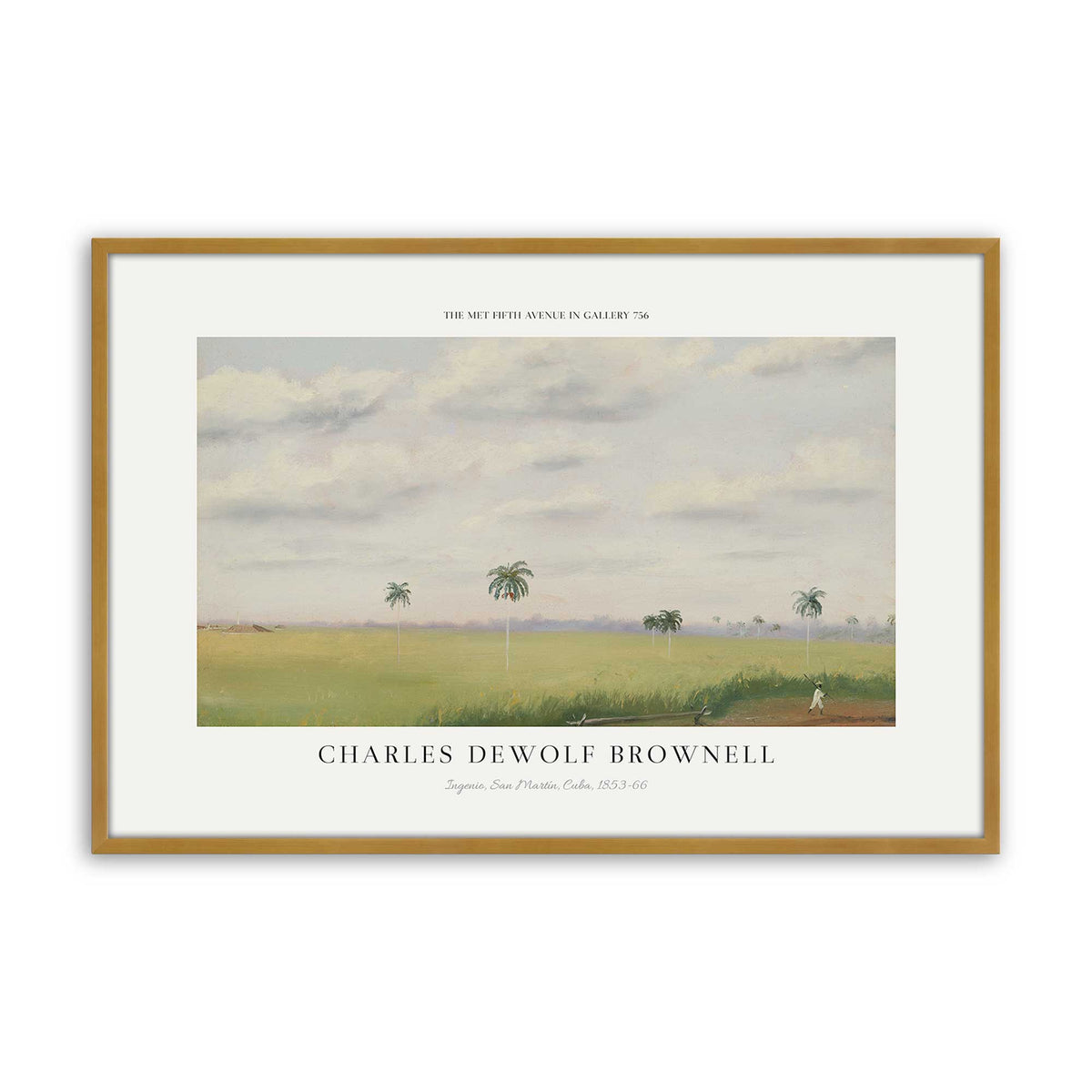 [Color:Polished Gold], Picture of art in a Polished Chrome frame