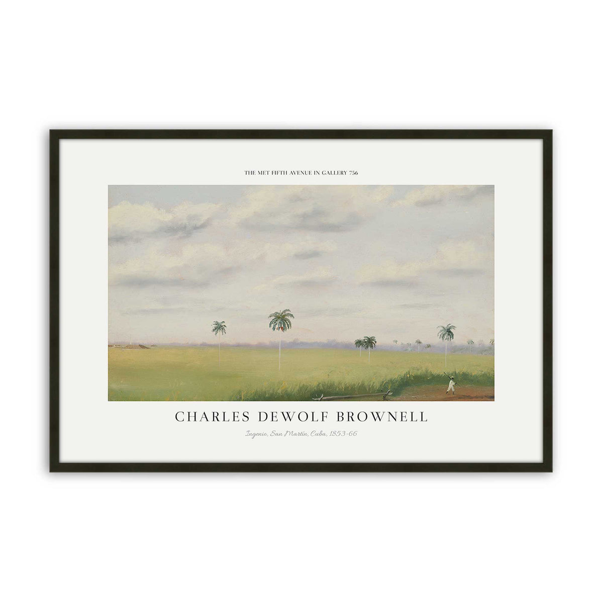 [Color:Satin Black], Picture of art in a Polished Chrome frame