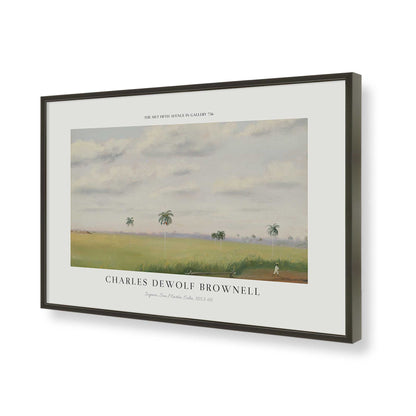 [Color:Satin Black], Picture of art in a Polished Chrome frame of the corner