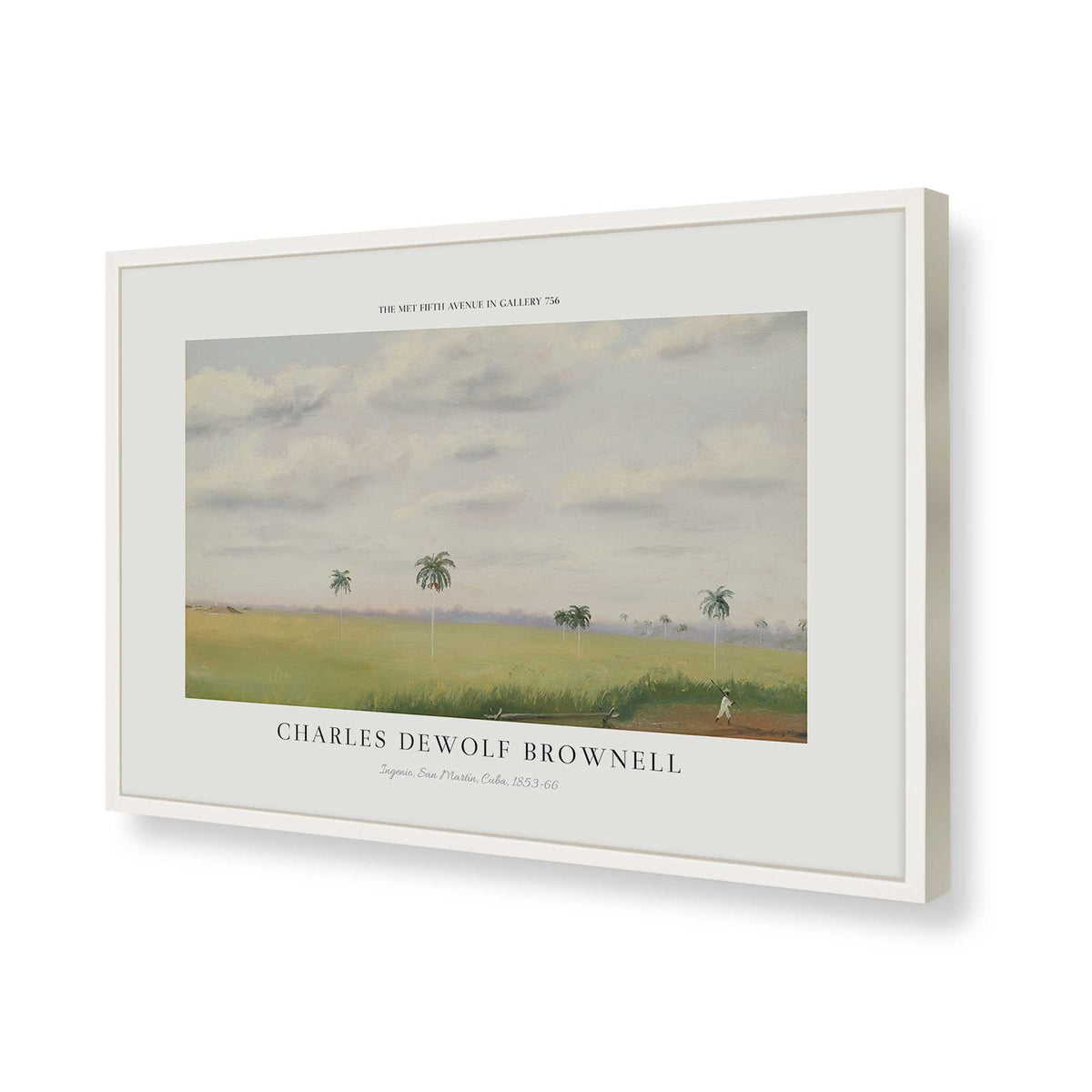 [Color:Opaque White], Picture of art in a Polished Chrome frame of the corner
