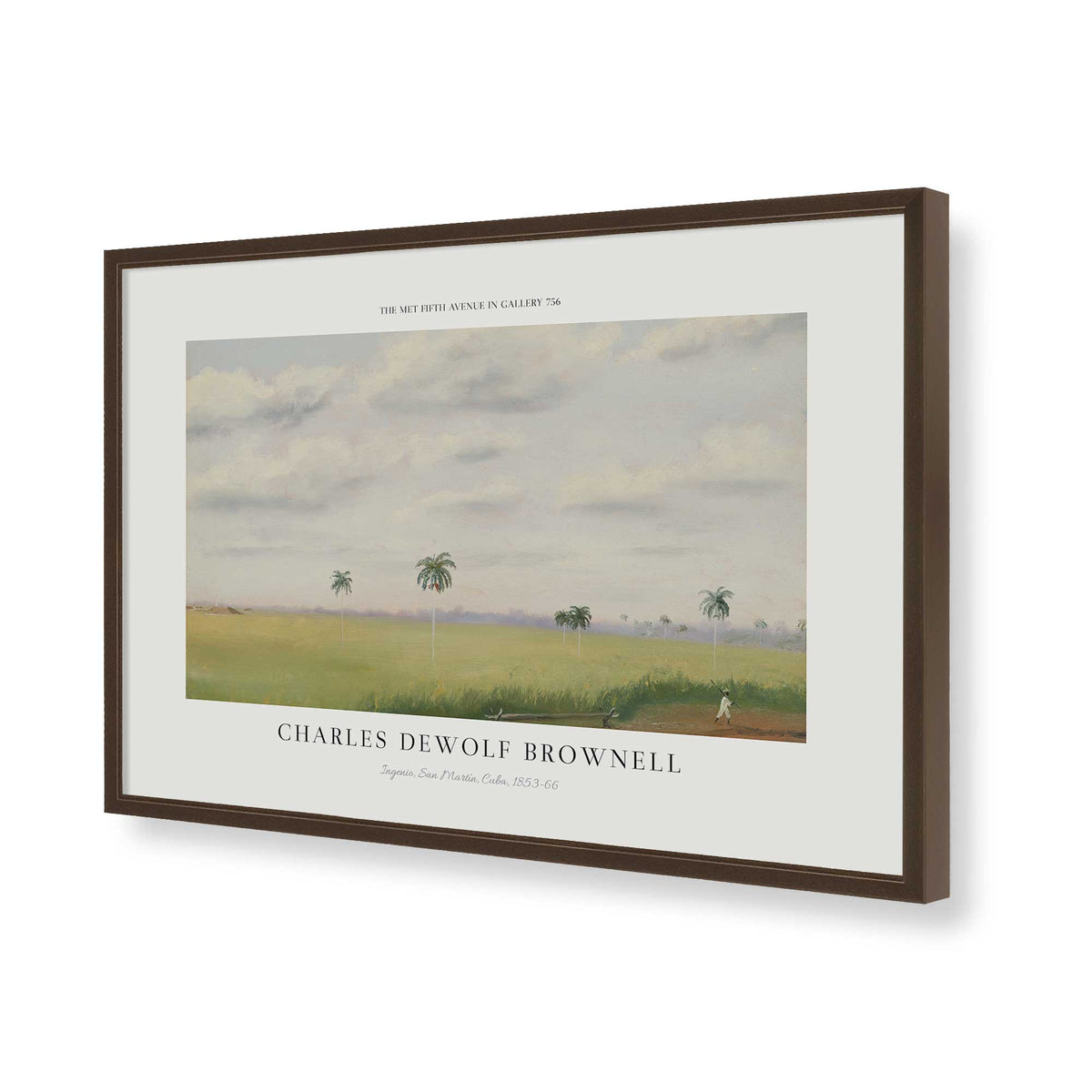 [Color:Belvinder Brown], Picture of art in a Polished Chrome frame of the corner