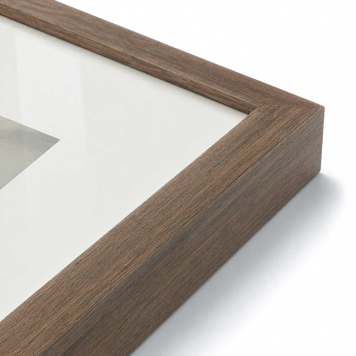 [Color:Walnut], Picture of art in a Polished Chrome frame at an angle