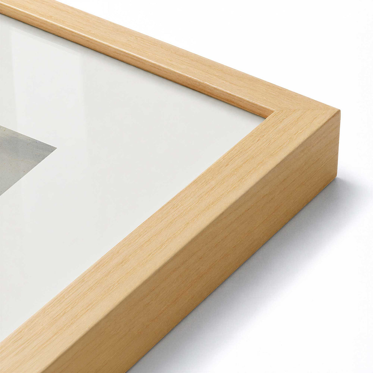 [Color:American Maple], Picture of art in a Polished Chrome frame at an angle