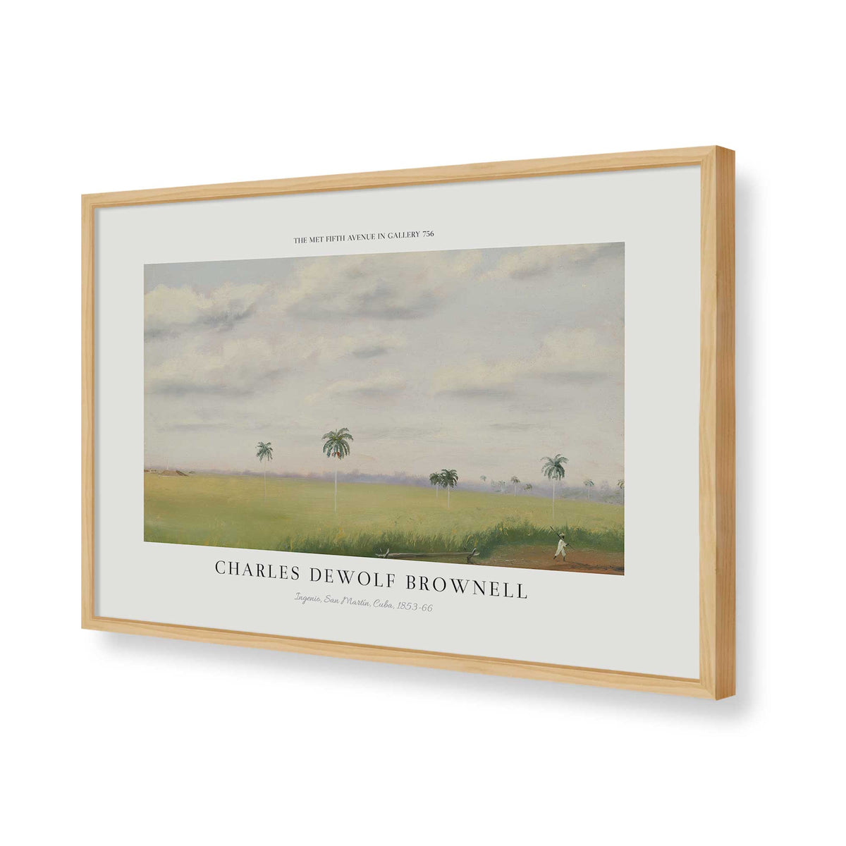 [Color:American Maple], Picture of art in a Polished Chrome frame of the corner