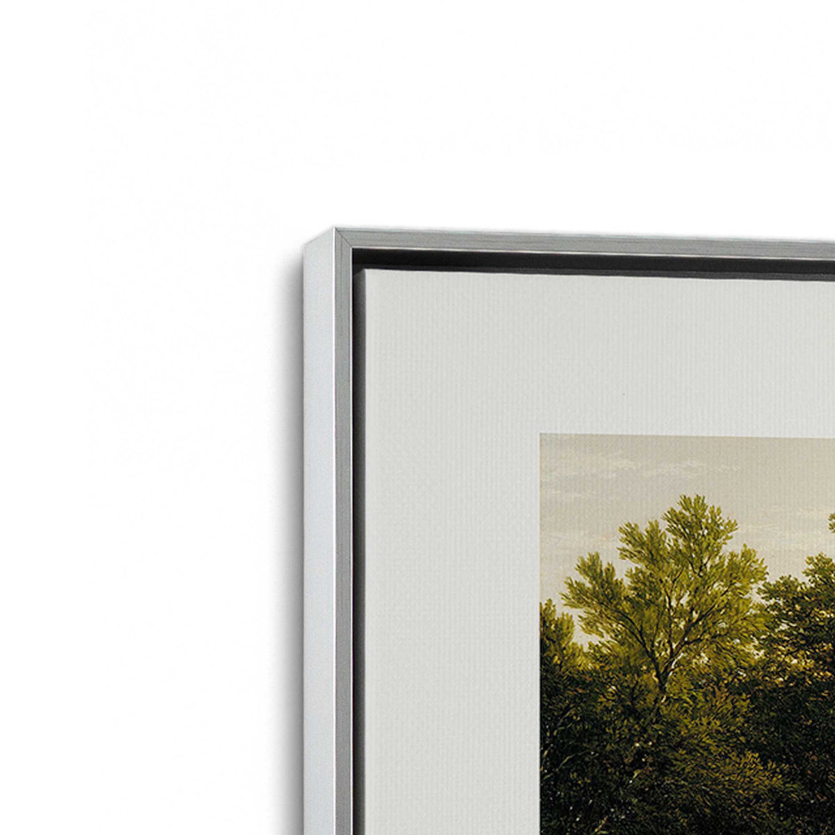 [Color:Polished Chrome], Picture of art in a Polished Chrome frame at an angle
