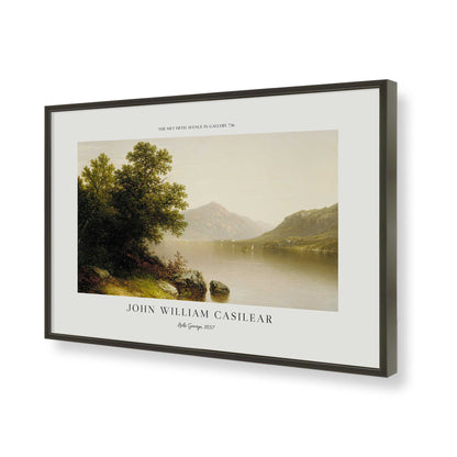 [Color:Satin Black], Picture of art in a Polished Chrome frame of the corner