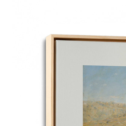 [Color:American Maple], Picture of art in a American Maple frame at an angle
