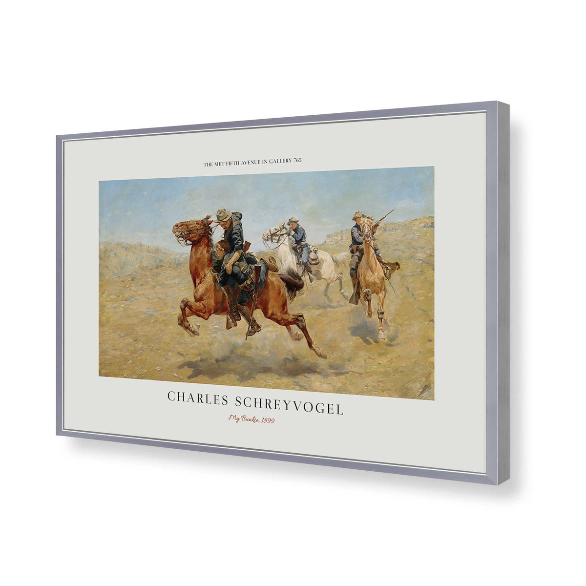 [Color:Polished Chrome], Picture of art in a Polished Chrome frame of the corner