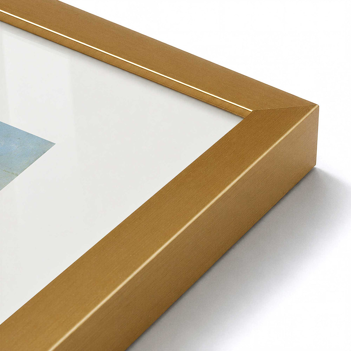 [Color:Polished Gold], Picture of art in a Polished Chrome frame at an angle