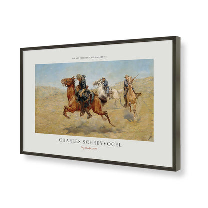 [Color:Satin Black], Picture of art in a Polished Chrome frame of the corner