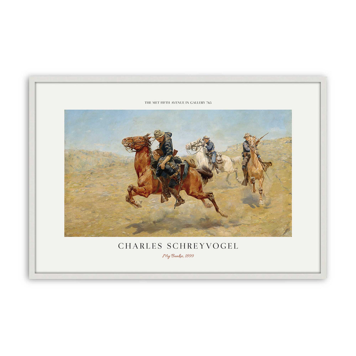 [Color:Opaque White], Picture of art in a Polished Chrome frame