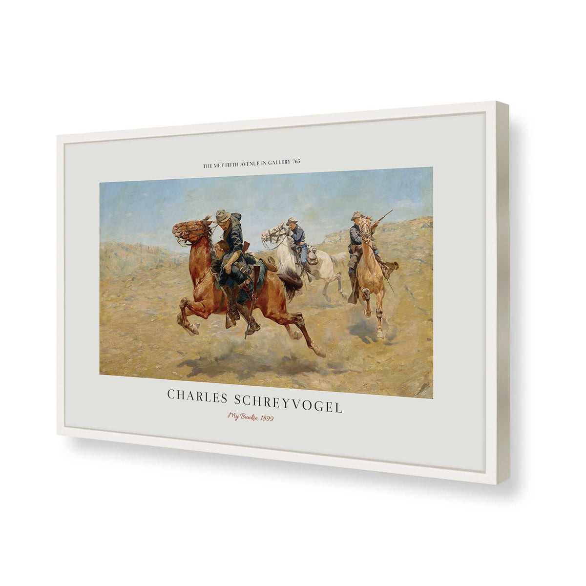 [Color:Opaque White], Picture of art in a Polished Chrome frame of the corner