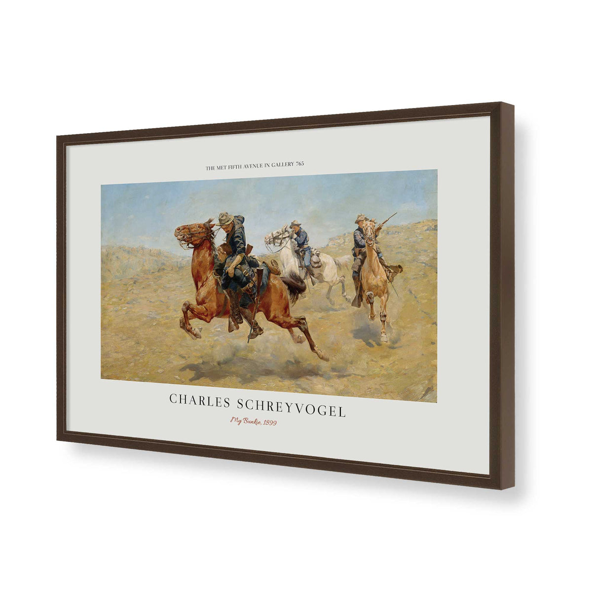 [Color:Belvinder Brown], Picture of art in a Polished Chrome frame of the corner