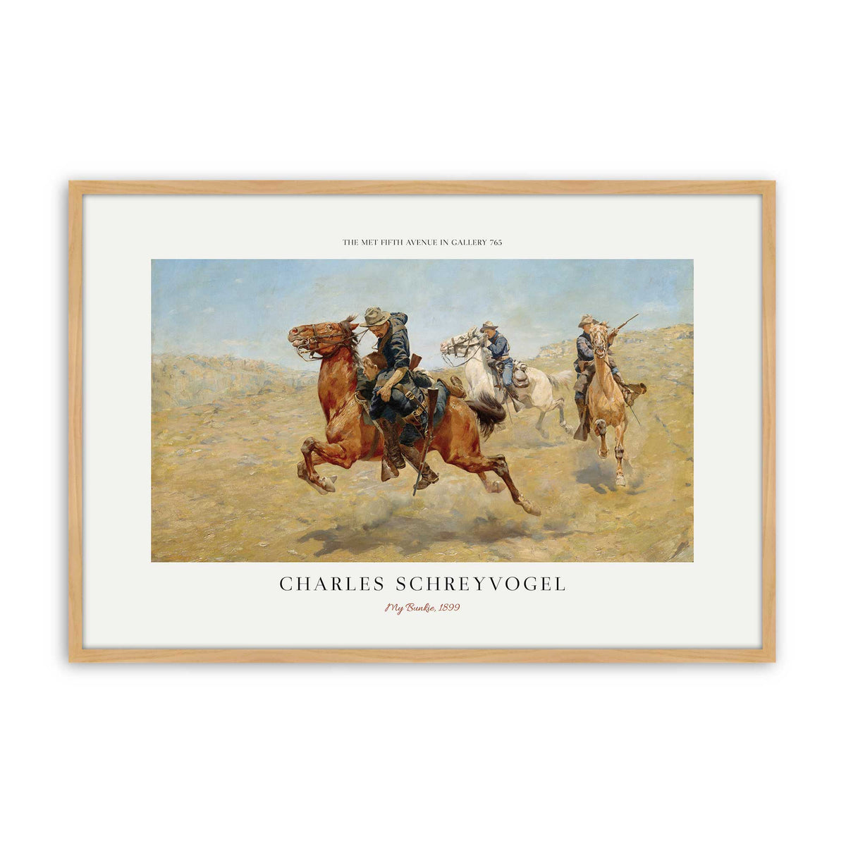 [Color:American Maple], Picture of art in a Polished Chrome frame